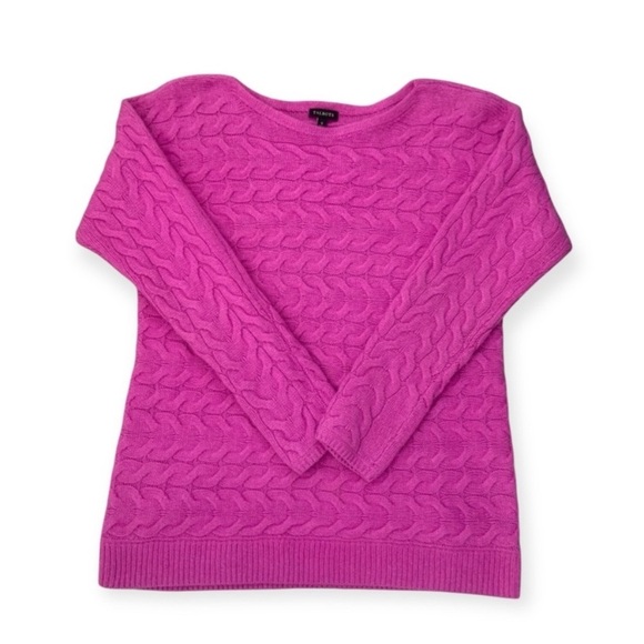 Talbots Fuchsia Merano Wool Cashmere Blend Knit Sweater - Picture 1 of 10